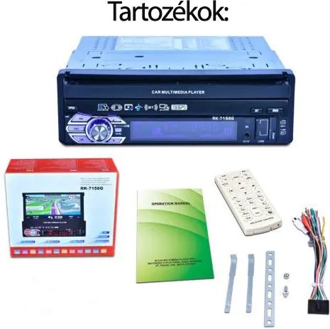 FastLine 1 Dines rejtett kijelzős autósrádió NOD-321H45