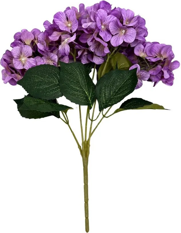 Mesterséges hortenzia csokor lila a Temetőbe