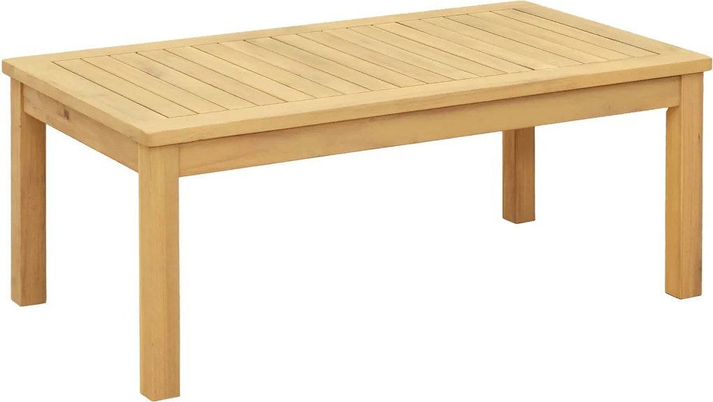 vidaXL Dohányzóasztal Világos akác 90 x 50 x 36 cm Tömör Akácfa