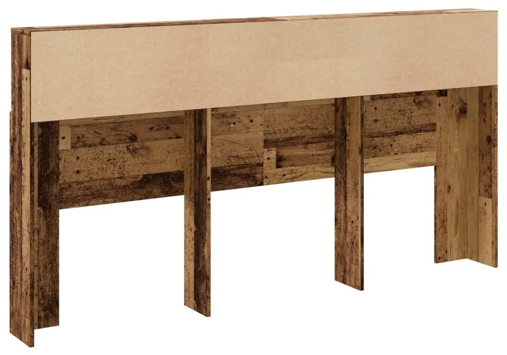 antik fa színű szerelt fa áthidalószekrény 200 x 19 x 103,5 cm