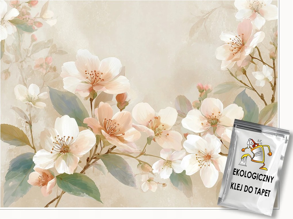 Fotótapéta Cseresznye Virágok Absztrakt Hálószoba Nappali Tapéta Flizelina 400x280