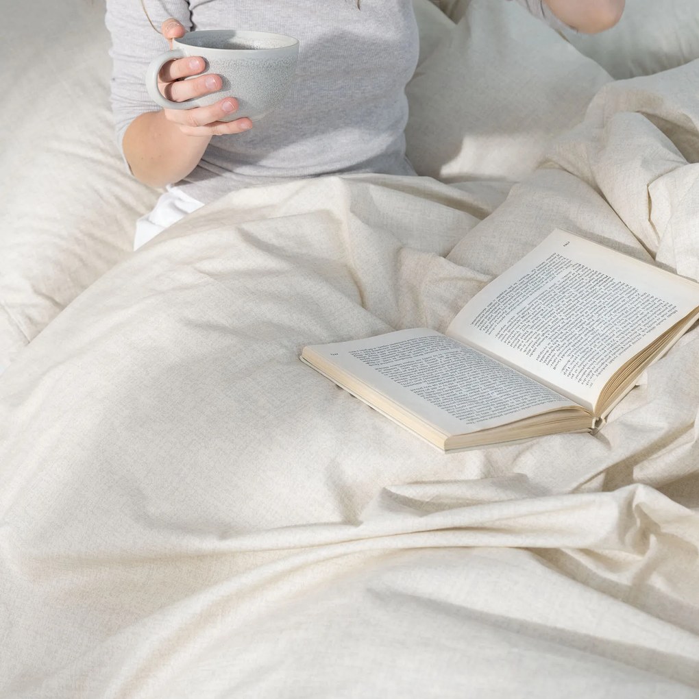 Goldea pamut ágyneműhuzat garnitúra - világos vászonszövésű 220 x 200 és 2db 70 x 90 cm