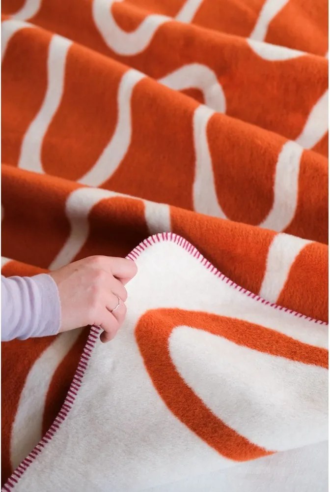 Narancssárga takaró 150x200 cm Swirl – noo.ma