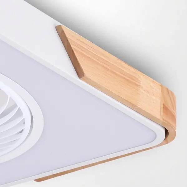 Brilagi-LED Dimmelhető ventilátoros lámpa LED/30W/230V 3000-6500K fehér/tölgy + távirányító