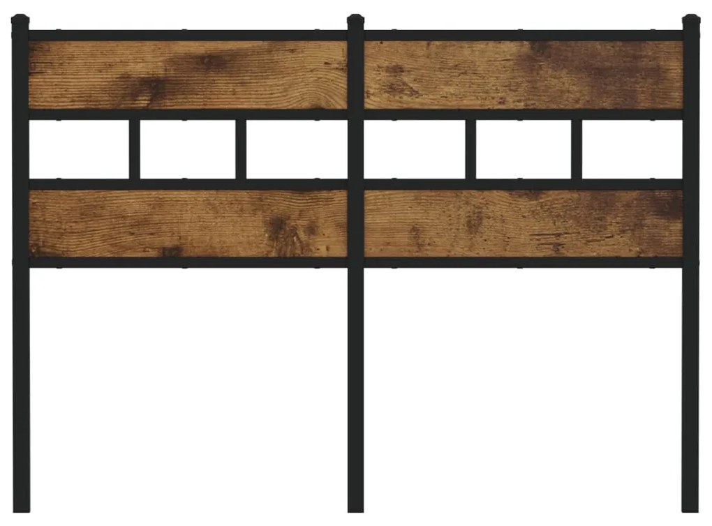 füstös tölgy színű szerelt fa és vas fejtámla 120 cm