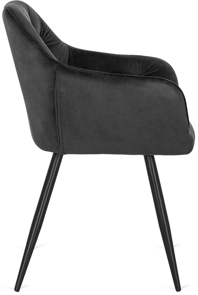 MEGAN Fekete Bársony Étkezőszék