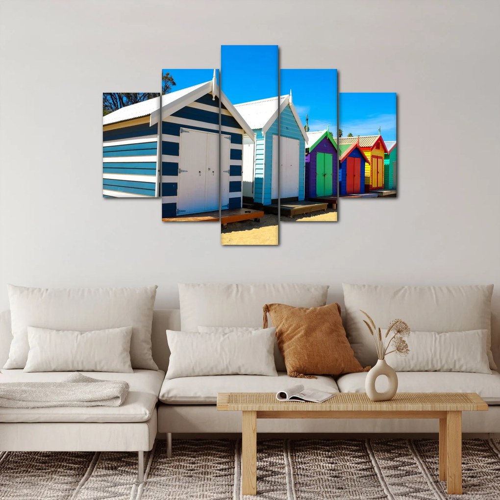 Kép - Brighton Beach, Melbourne, Ausztrália (150x105 cm)