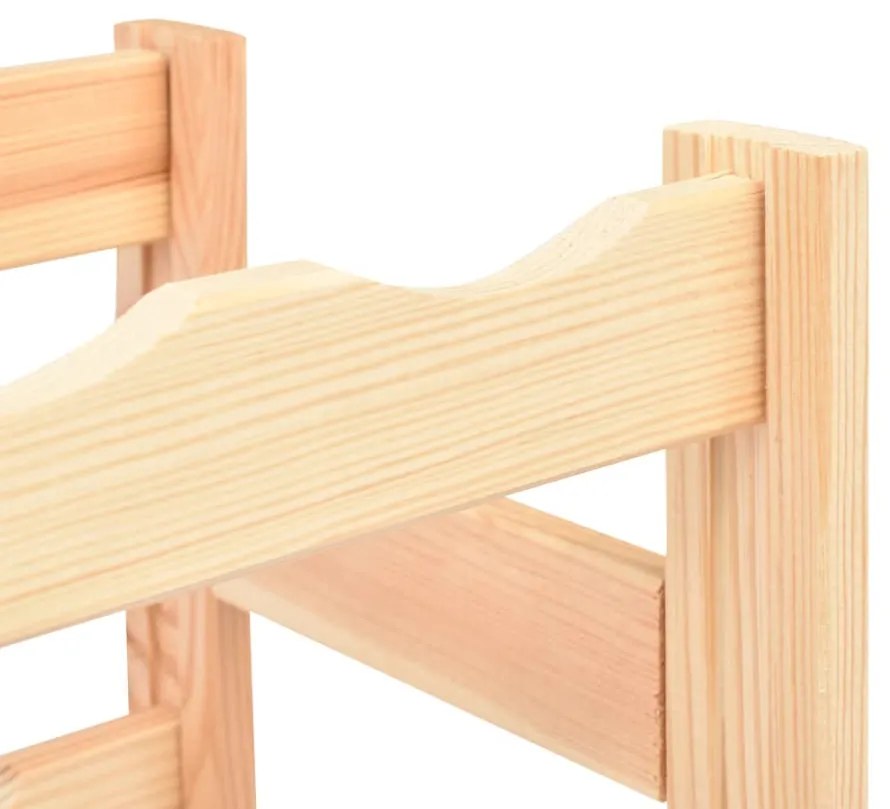 Fenyőfa bortartó állvány 12 palackhoz