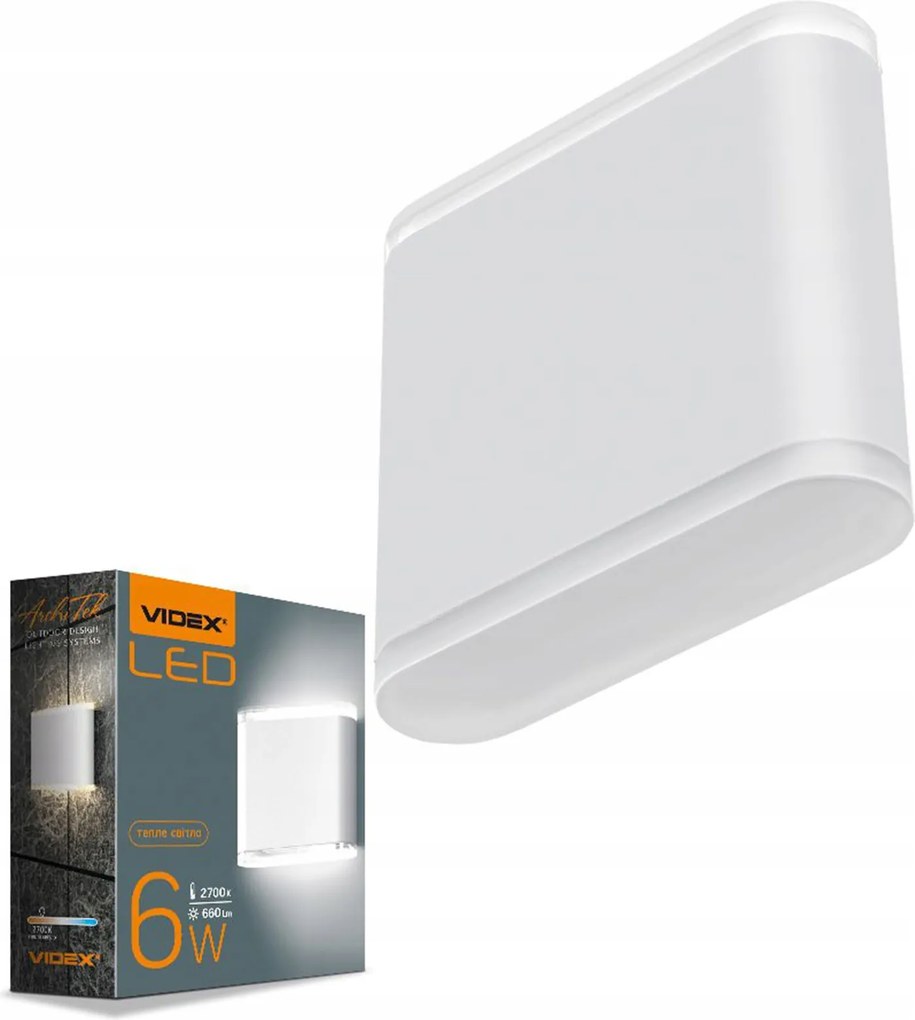 Kerti fali lámpa Kültéri Led homlokzati lámpa 6W 660lm 2700lm Videx
