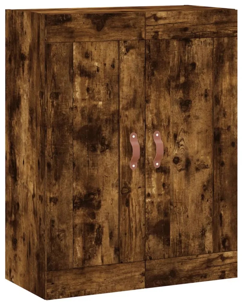 füstös tölgy szerelt fa fali szekrény 69,5 x 34 x 90 cm
