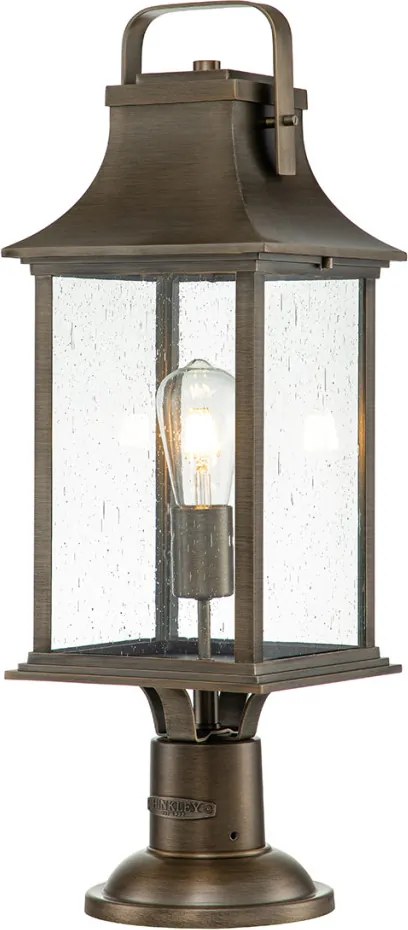 ELSTEAD QN-GRANT3-L-BU GRANT Klasszikus Kültéri Állólámpa Átlátszó, Braune Patina E27 IP44