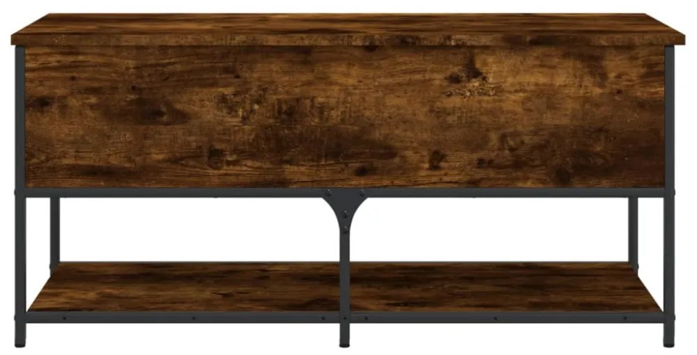 füstös tölgy színű szerelt fa tárolópad 100 x 42,5 x 47 cm