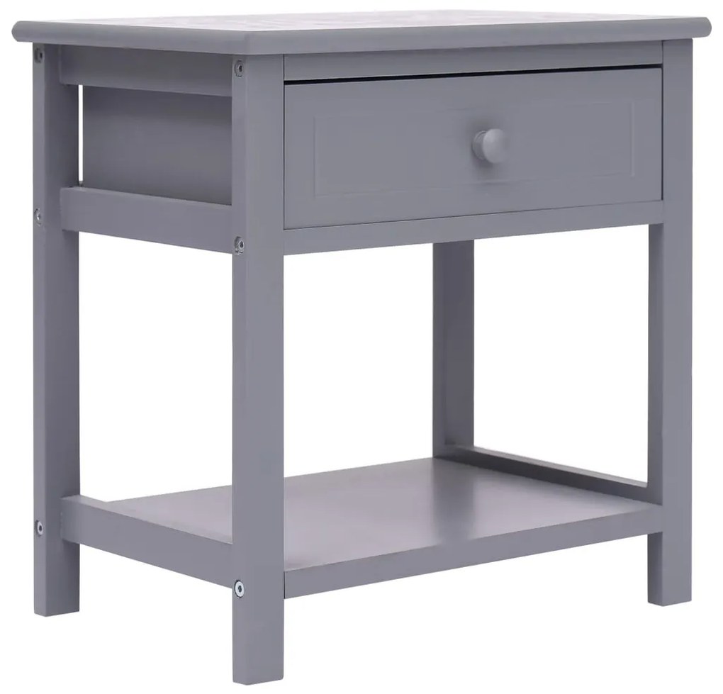 2 db szürke császárfa éjjeliszekrény 40 x 29 x 42 cm