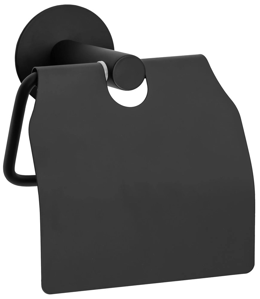 Falra szerelhető wc papír tartó Black 322219A