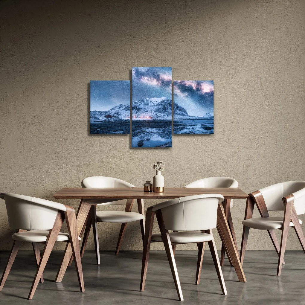 A hegyek képe a csillagos ég (90x60 cm)