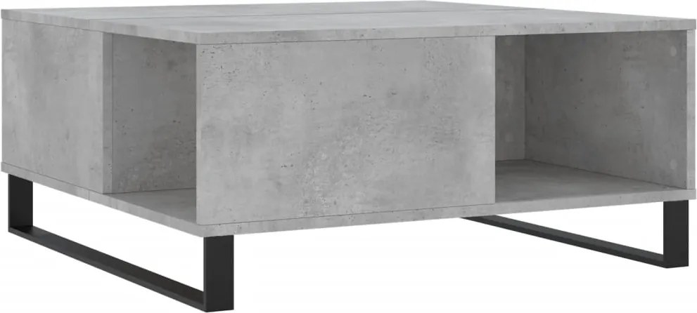 vidaXL betonszürke szerelt fa dohányzóasztal 80x80x36,5 cm
