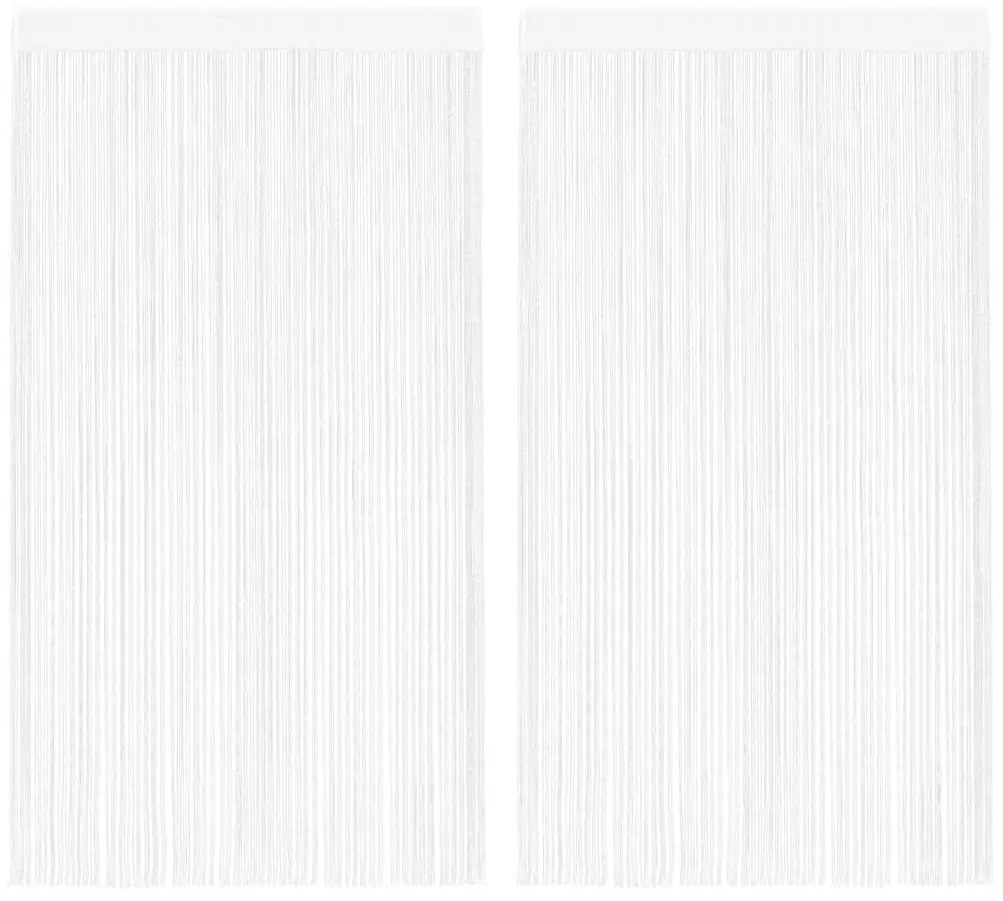 2 db fehér zsinórfüggöny 140 x 250 cm