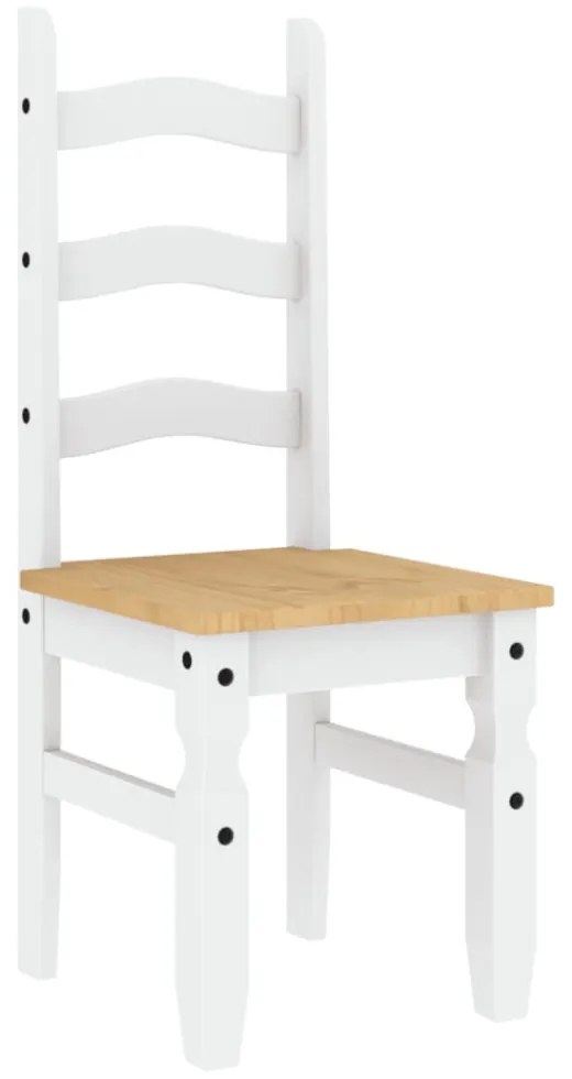 Corona 2 db fehér tömör fenyőfa étkezőszék 42 x 47 x 107 cm
