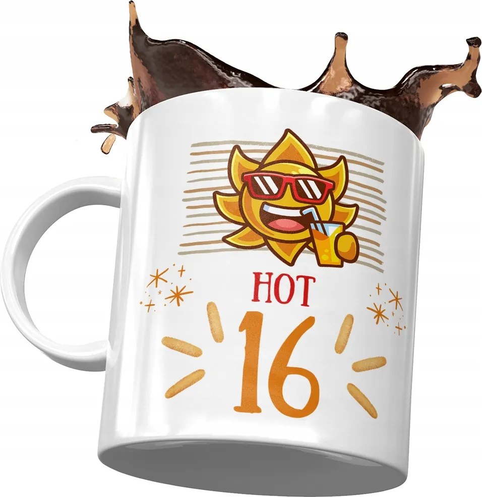 Születésnapi bögre 16 16. 16. Tökéletes Ajándék Nyomtatott Fotóval