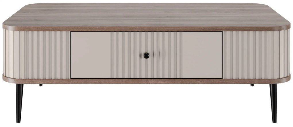 Vesper 103x60 cm-es kasmír / diófa / fekete lábak fiókkal