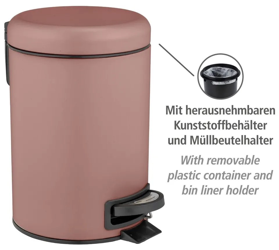 Acél pedálos szemetes 3 l Leman – Wenko