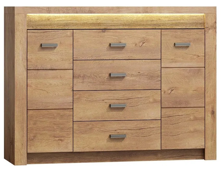 Kombinált komód Nadenas N7 (fehér craft) (meleg fehér LED világítás). 1058232