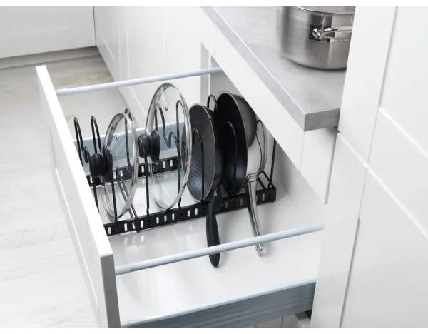 WENKO 53149100 - Fedőtartó és serpenyőtartó 18x18 cm fekete