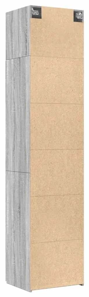 szürke sonoma szerelt fa vékony tárolószekrény 50x42,5x225 cm