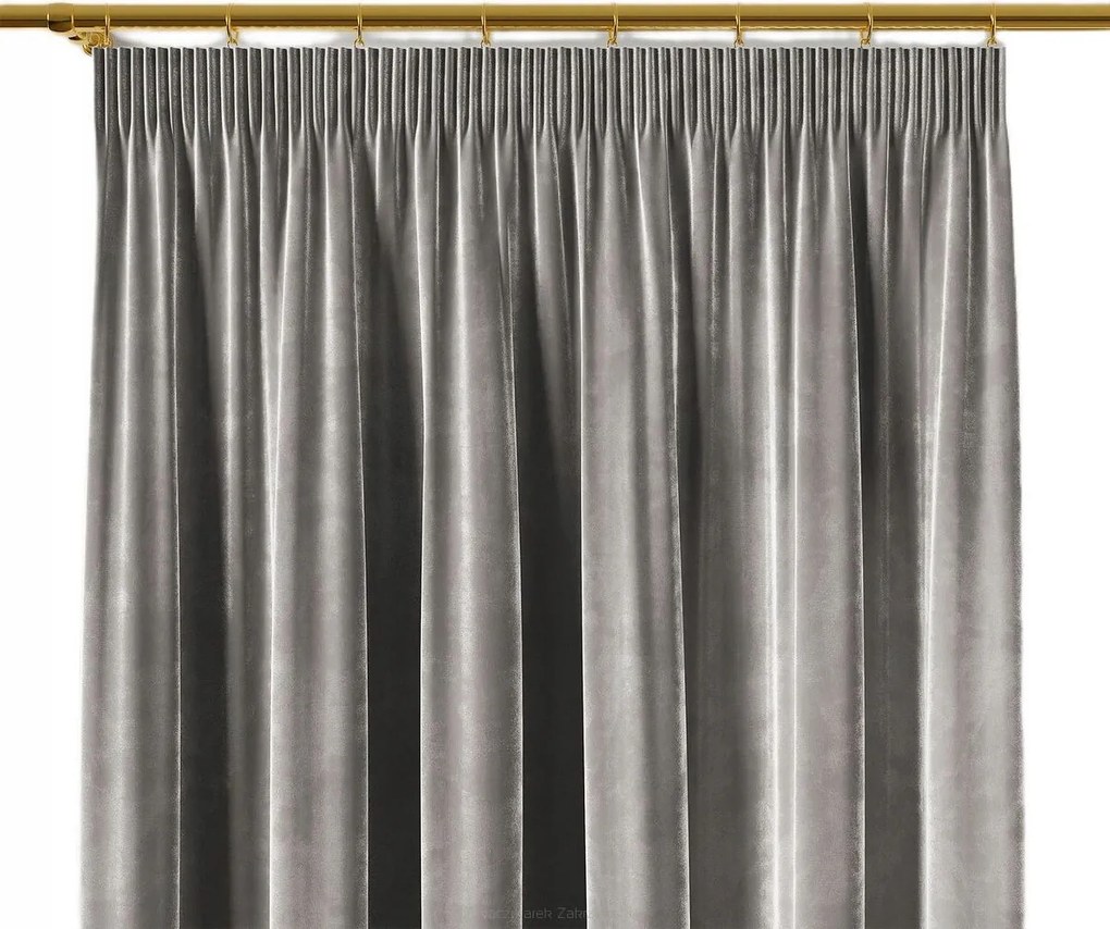 Velvi szalagfüggöny 140x160 világosszürke