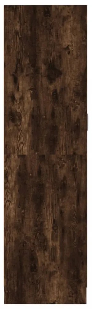 füstös tölgy színű szerelt fa ruhásszekrény 82,5x51,5x180 cm