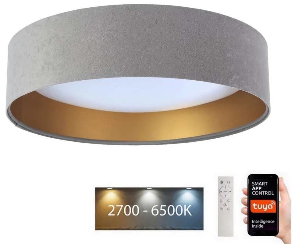 BPS Koncept LED Mennyezeti lámpa SMART GALAXY LED/24W/230V Wi-Fi Tuya szürke/arany + távirányító BS0511