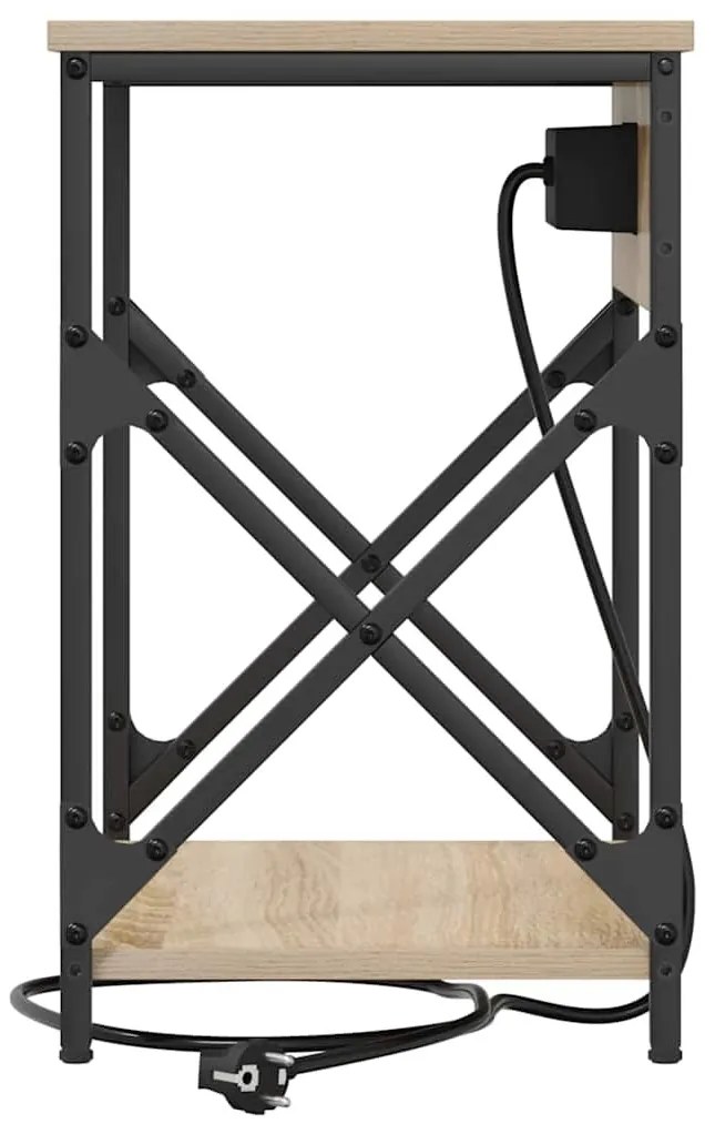 Éjjeliszekrény 2 pcs sonoma tölgy 41 x 31 x 51 cm Faanyag
