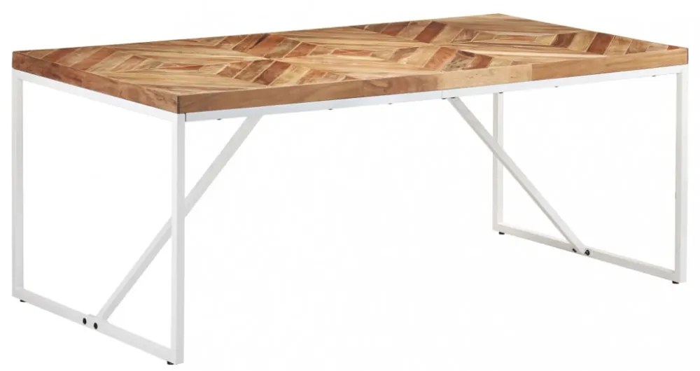 tömör akácfa és mangófa étkezőasztal 180 x 90 x 76 cm