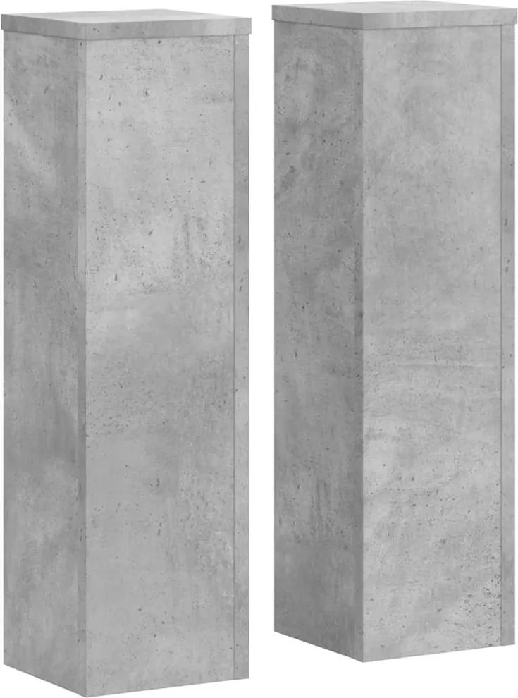 vidaXL 2 db betonszürke szerelt fa növénytartó állvány 17 x 17 x 60 cm
