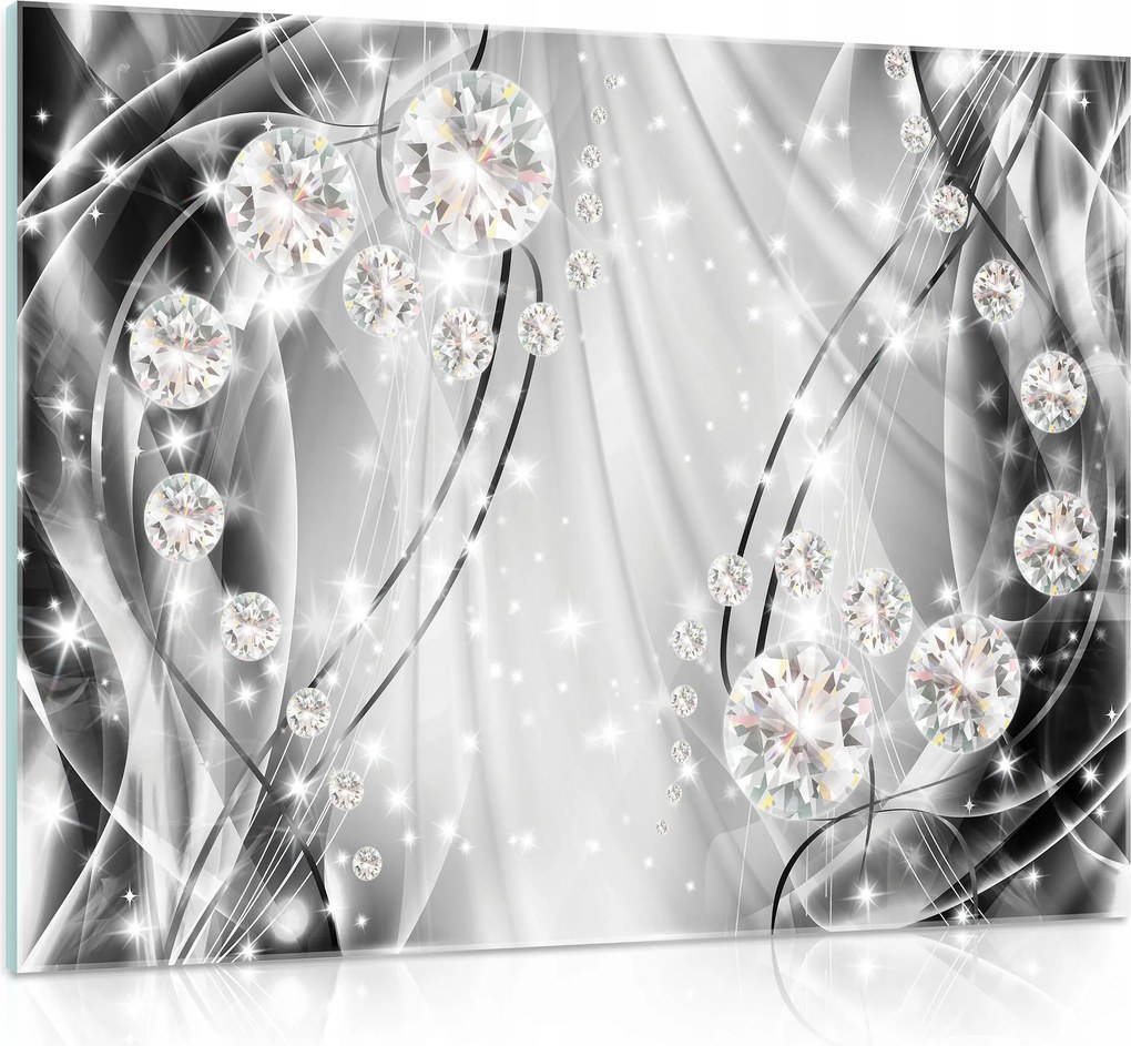 Üvegfestmény modern gyémántok 80x60