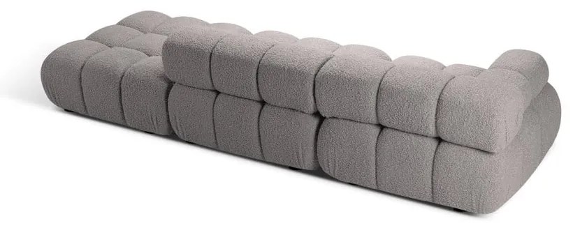 Világosszürke buklé moduláris kanapé 288 cm Bellis – Micadoni