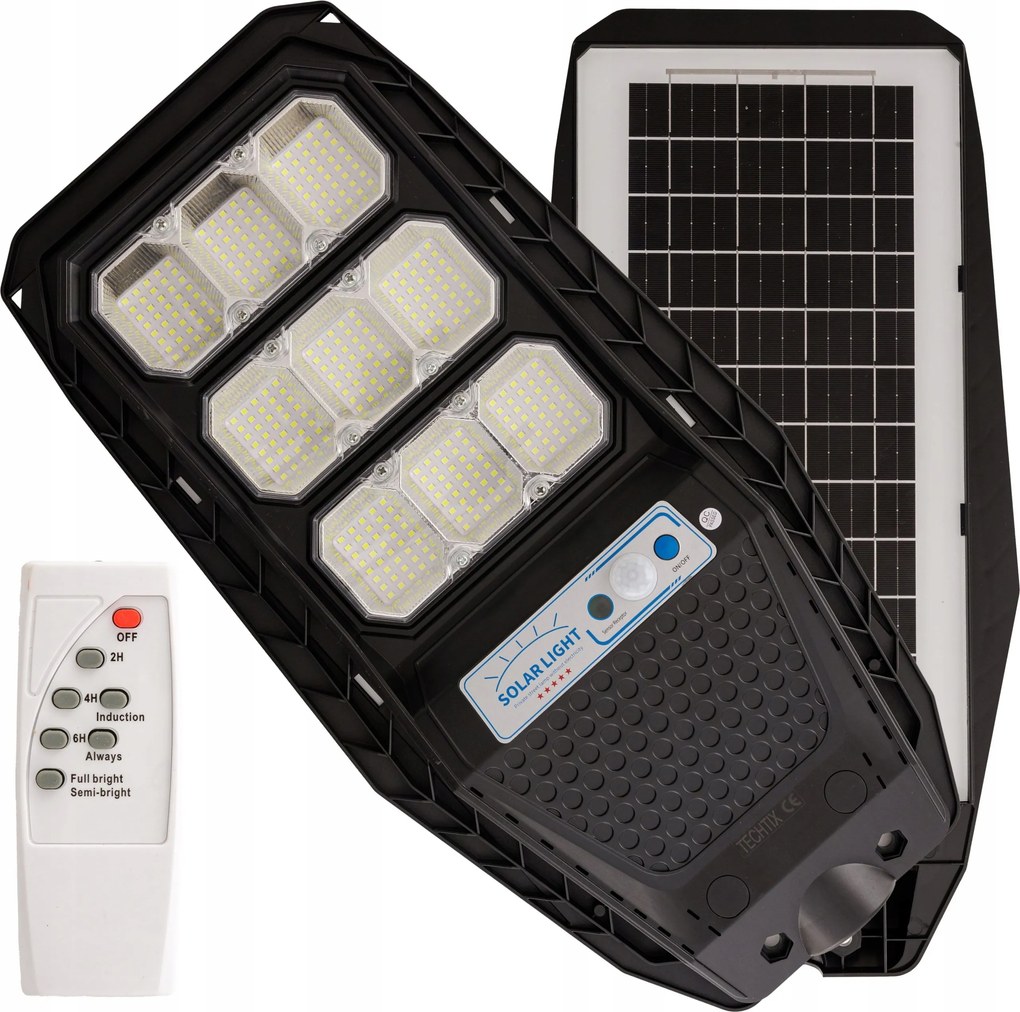 Utcai lámpa Techtix 300 W 3000 lm napelemes tápegység