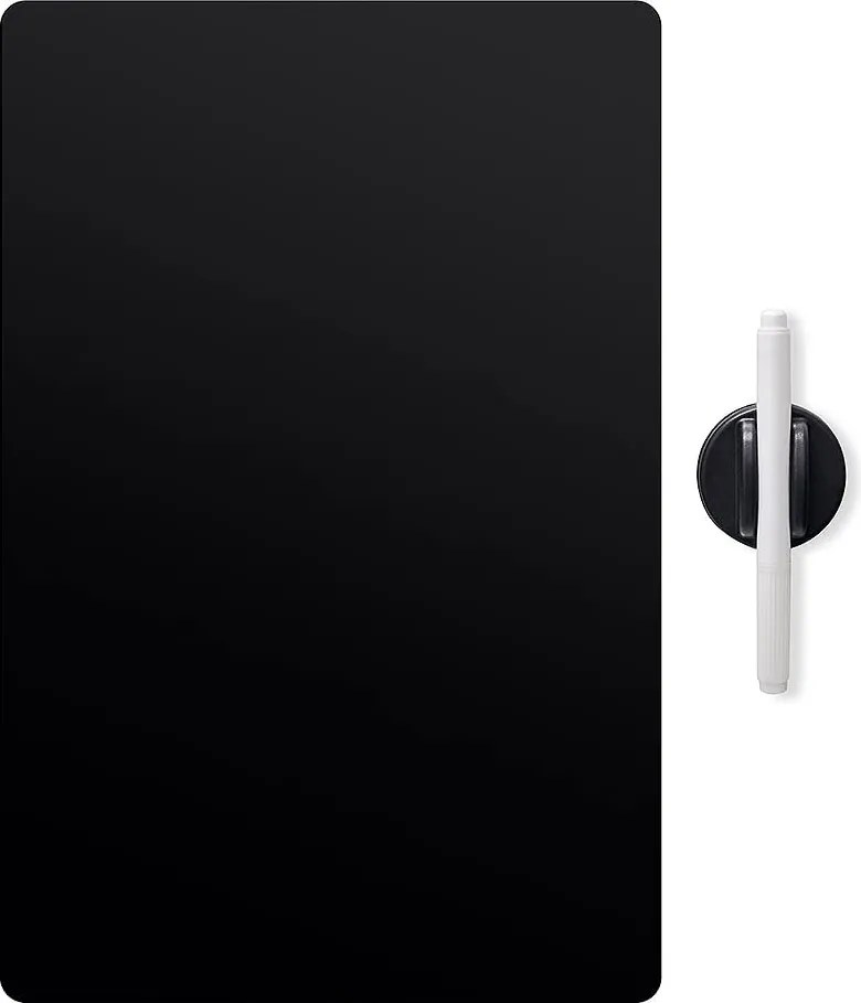 Mágneses Tábla Hűtőszekrényhez 42x30cm 30x42 cm fekete filctollal