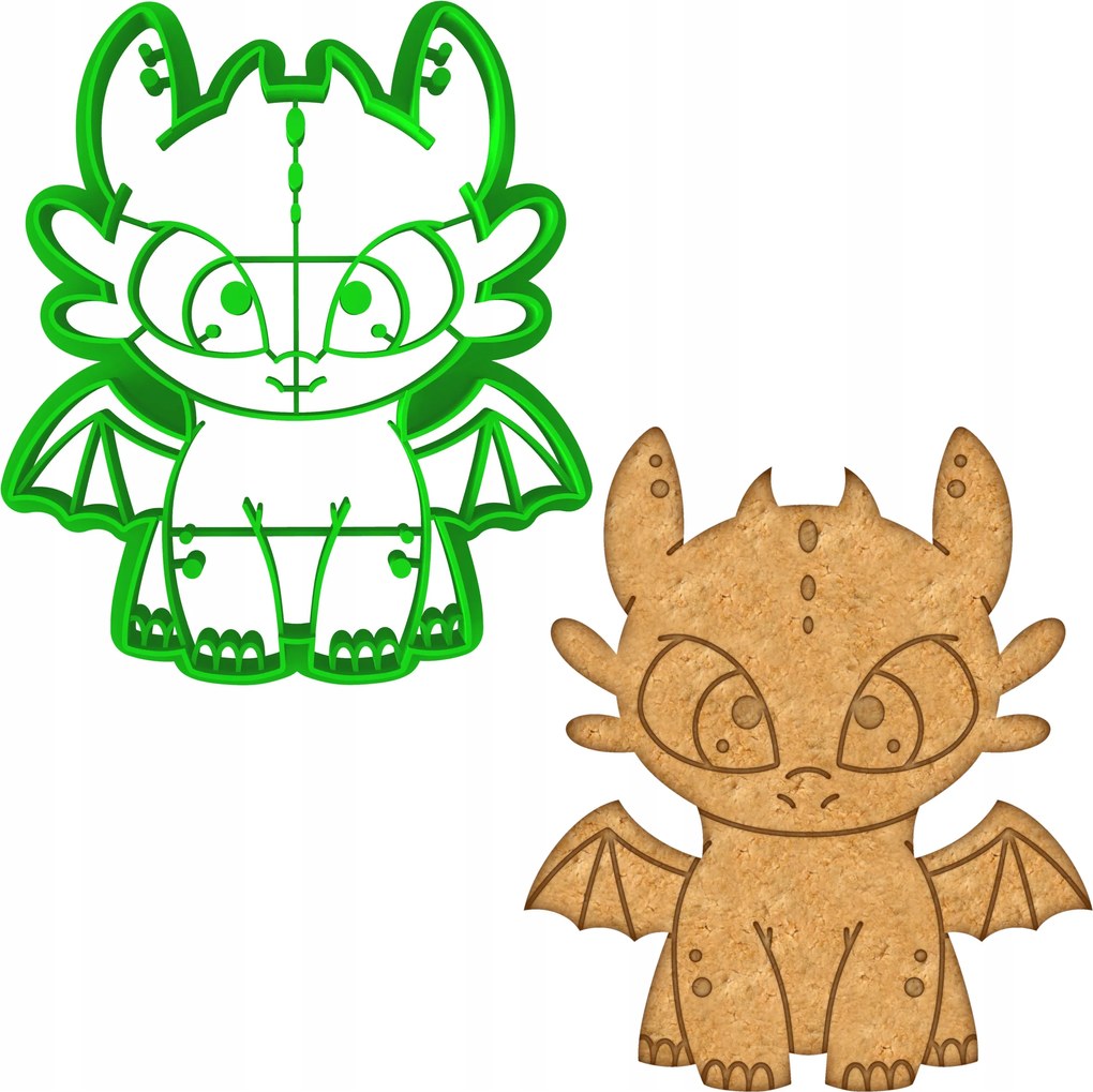 Mézeskalács lyukasztó Mese Így neveld a sárkányodat Fogaskerék 10cm