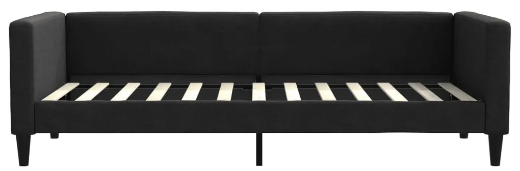 fekete kihúzható szövet heverő 90x200 cm