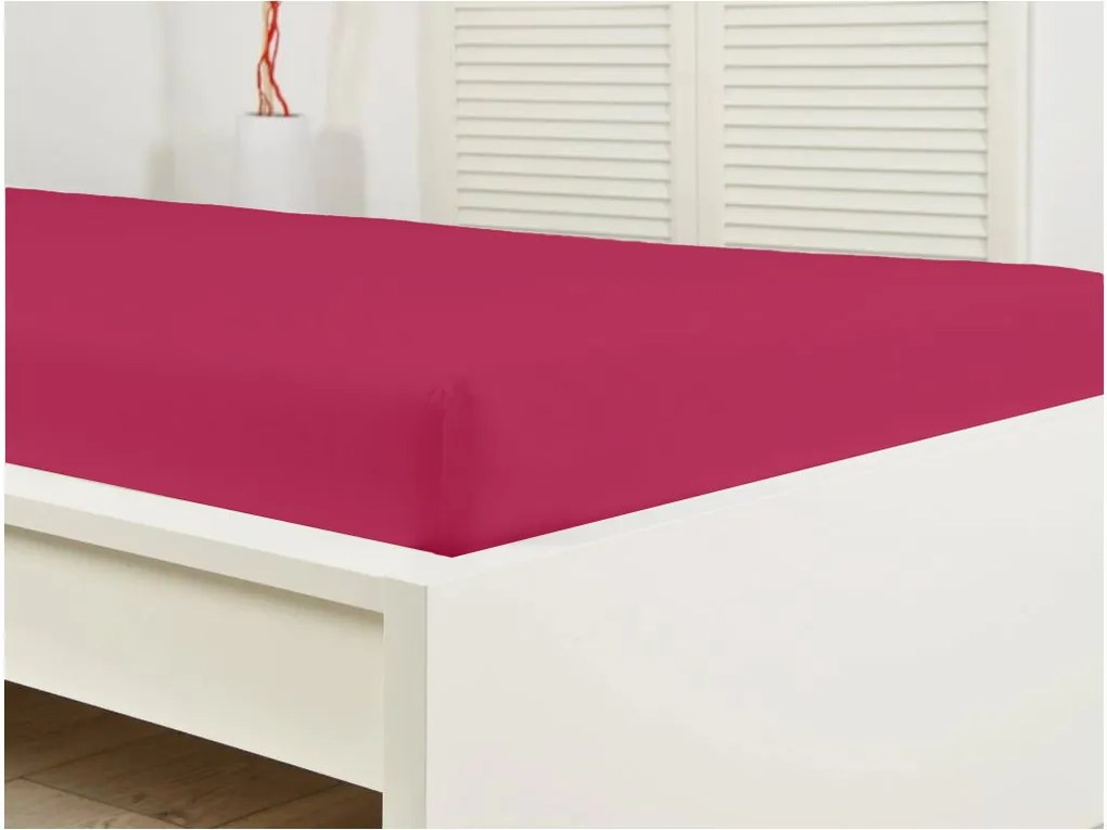 Jersey lepedő ALVORA 180x200 cm bordó
