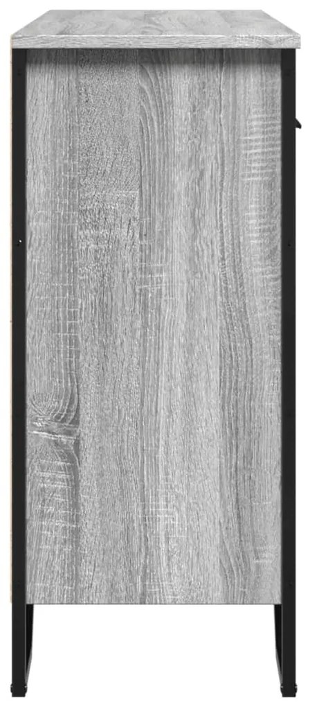 szürke sonoma színű szerelt fa tálalószekrény 97x32,5x74,5 cm
