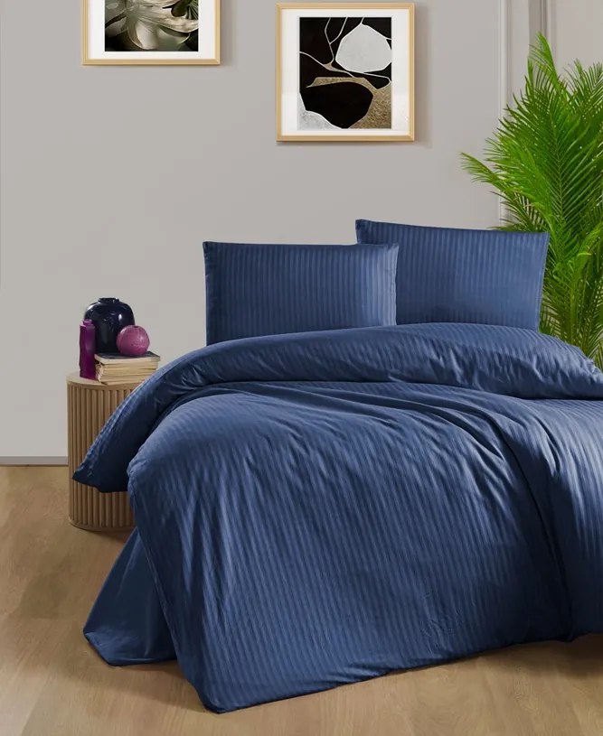 Navy Kék damaszt lapok 200x140cm+90x70cm TiaHome