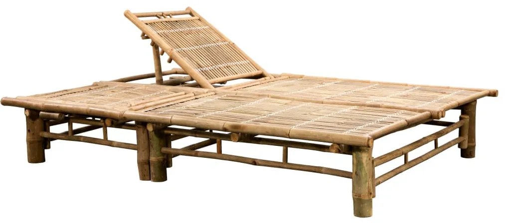 Kétszemélyes bambusz napozóágy párnákkal