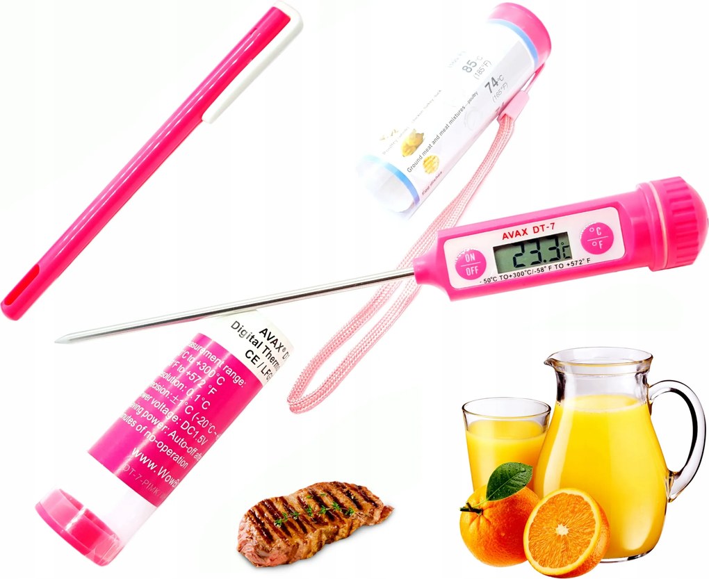 Elektronikus Konyhai Csapos Hőmérő Grill Tészta Hús Szondával