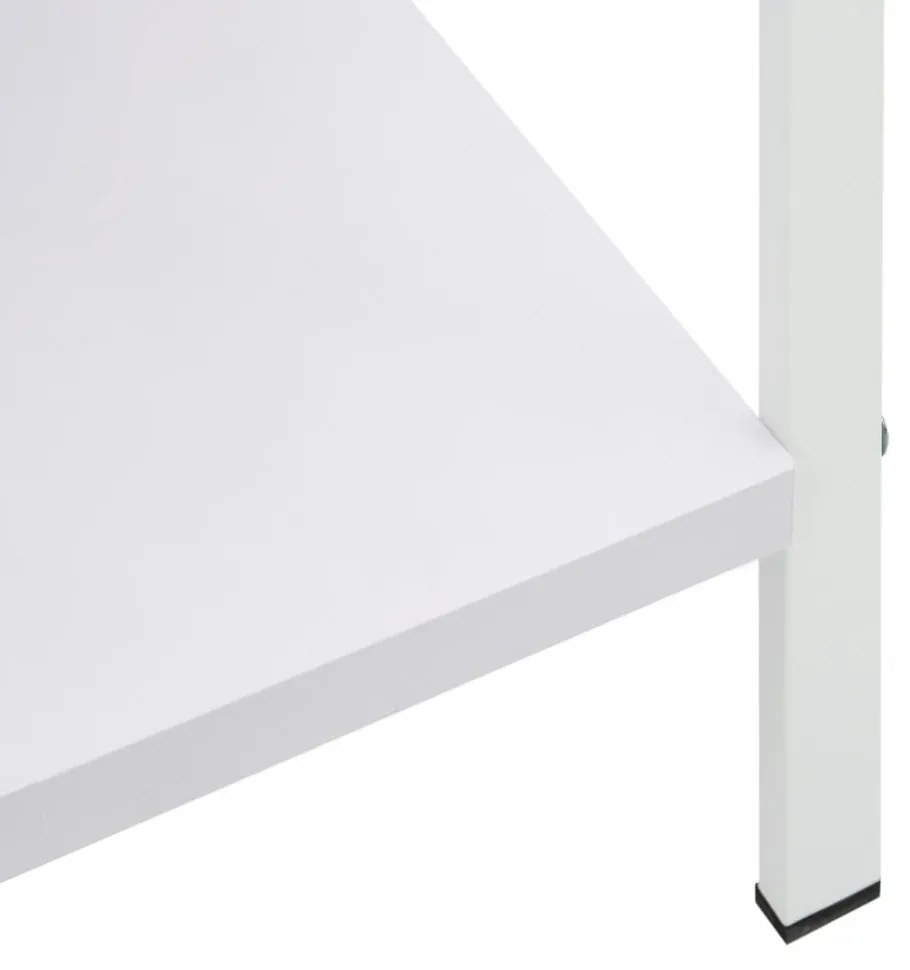 4 szintes fehér szerelt fa könyvespolc 60 x 27,6 x 124,5 cm