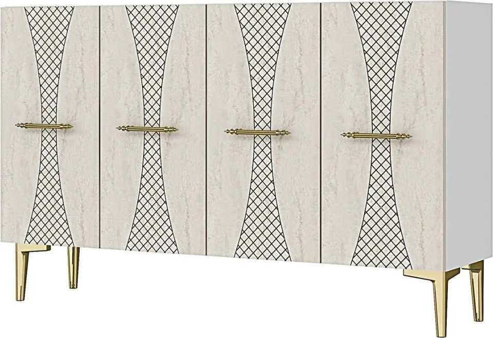 Slim 120 - White, Travertine