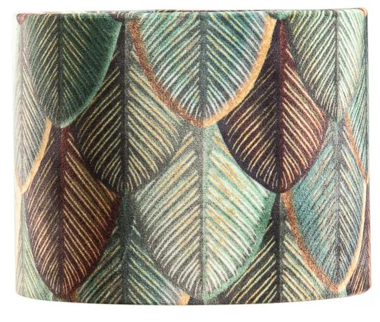 Bársony lámpabúra levélminta arany belsejével 18/18/14