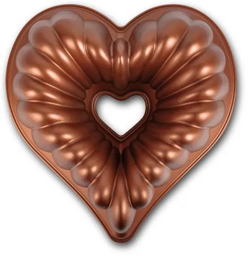 KITCHISIMO szív alakú kuglófform/rézszínű