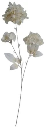 Művirág Hortenzia csillámmal, krém, 85 cm